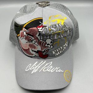 Vintage Cliff Raven Hat Gray Ed Hardy Japanese tattoo Snap back Trucker‎ Cap 90s
